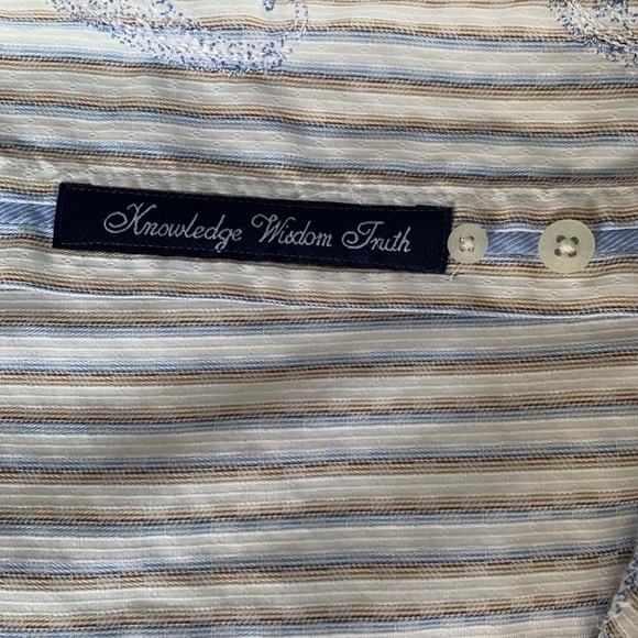 Robert Graham Mens Striped Embroidered Paisley Long Sleeve Shirt Size 2XL.#0041 - Picture 8 of 15